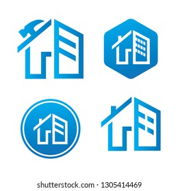 Logo design for home construction that looks modern, simple, professional. Vector EPS 10