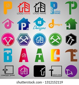 Logo design for home construction that looks modern, simple, professional. Vector EPS 10