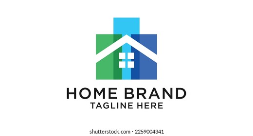 logo design home roof icon vector illustration - Shutterstock ID 2259004341