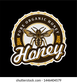 Logo Design Honey Products Honey Bee Stock Vector (Royalty Free ...