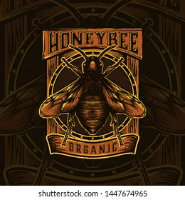 Logo design for honey products or honey bee farms