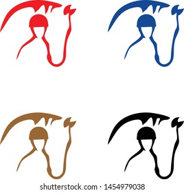 logo design horse clean simple colourfull