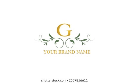 Logo design for hotel, restaurant and other business. Luxury badge with letter G.