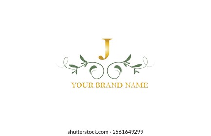 Logo design for hotel, restaurant and other business. Luxury badge with letter J.