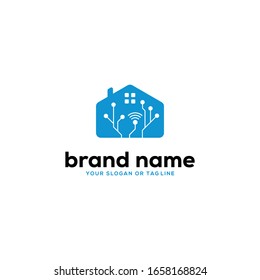 logo design house technology vector template
