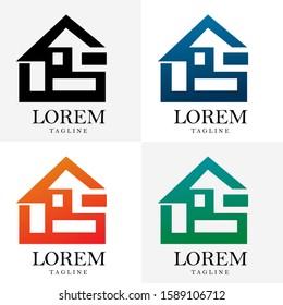 Logo design of houses and properties. Vector EPS 10