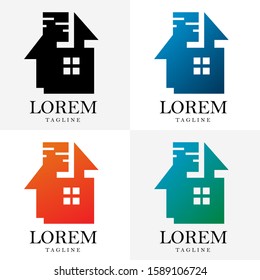 Logo design of houses and properties. Vector EPS 10