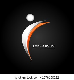 Logo design with human silhouette