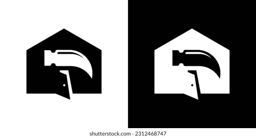 logo design hummer and home icon vector illustration