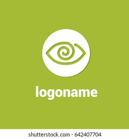 Logo design Hypnosis vector template. Illustration design of logotype business eye with spiral flat symbol.. inspiration pictogram