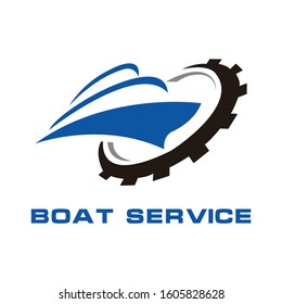 logo design with icon boat