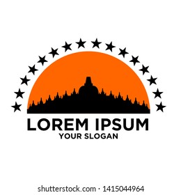 LOGO DESIGN WITH ICON BOROBUDUR AND STAR