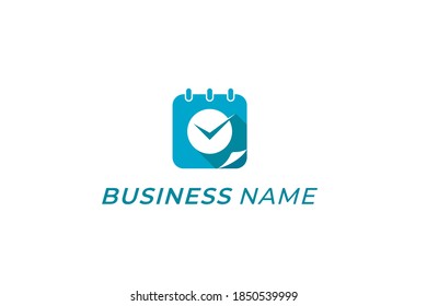 logo design icon calendar and watch