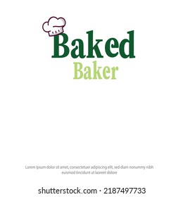 logo design, with the icon of chef hat, bakery logo design template. 
