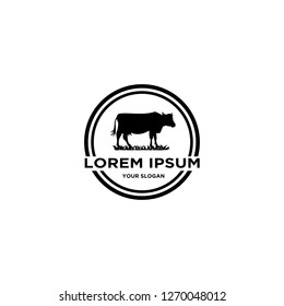 logo design with icon cow