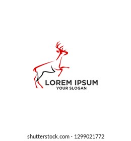 logo design with icon deer