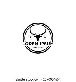 logo design with icon deer head