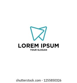 logo design with icon dental patterns M