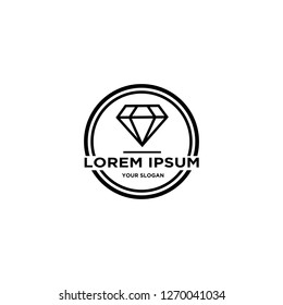 logo design with icon diamond