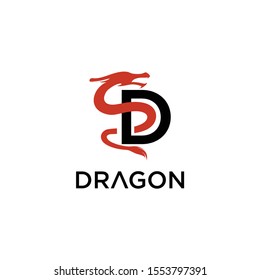 LOGO DESIGN WITH ICON DRAGON
