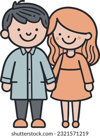 logo design icon image of a couple of lovers holding hands isolated