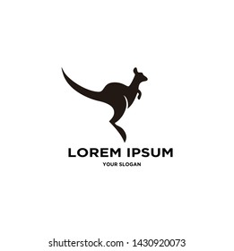 logo design with icon kangaroo