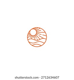logo design icon landscape vector technolog