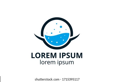 logo design icon for laundry business template in creative silhouette shape isolate vector illustration.