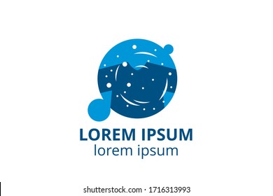 logo design icon for laundry business template in creative silhouette shape isolate vector illustration with cloth.