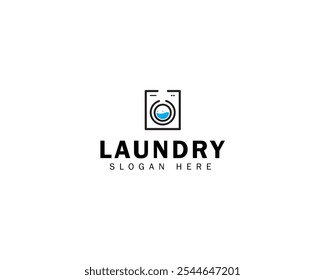 Icono de diseño de logotipo para la Plantilla de negocios de lavandería en forma de silueta creativa Ilustración vectorial aislada.