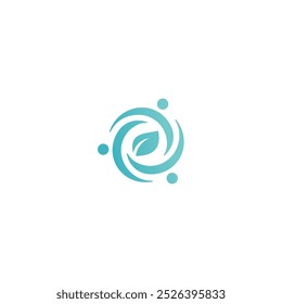tecnologia folha de ícone de design de logotipo