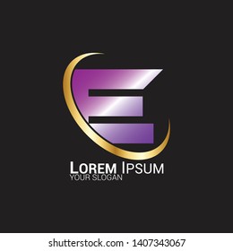 logo design icon letter E logo - Vector