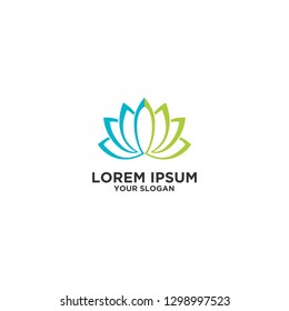 logo design with icon lotus