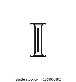 Logo design icon with pillar idea