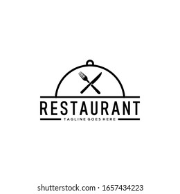 Logo design Icon of a restaurant with a fork and spoon
