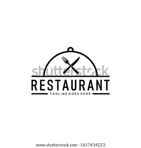 Logo design Icon of a restaurant with a fork and spoon
