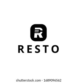 Logo design icon for resto, restaurant.