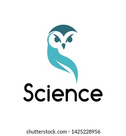 logo design icon
science with the symbol of a pygmy owl