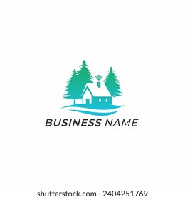 Logo-Design, smartes Zuhause und Baum