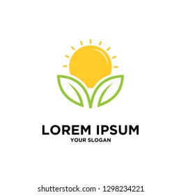 logo design with icon sun