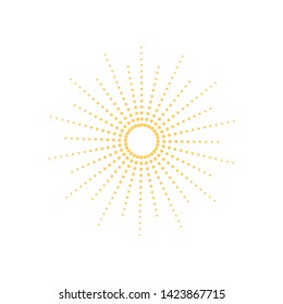 logo design with icon sun yellow