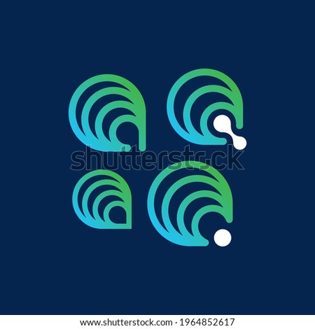 Logo design icon A telecommunication vector.eps