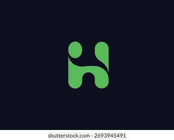 diseño de logotipo icónico más tarde H