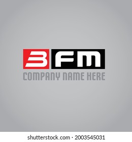 Logo design Idea with B E F M vector