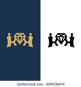 logo design with the idea of ​​a crown with the letter k