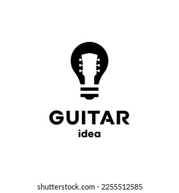 logo design idea guitar, acoustic