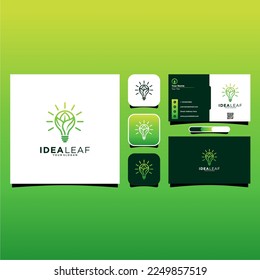 logo design ideas with lights and leaves