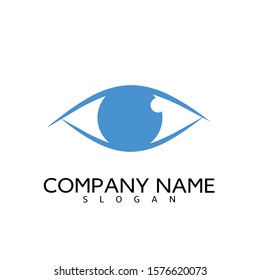 Logo Design Illustration Blue Eye Vector Stock Vector (Royalty Free ...