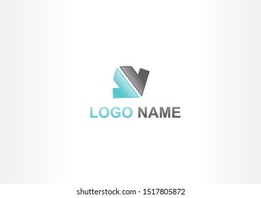 Logo design illustration with down arrow concept