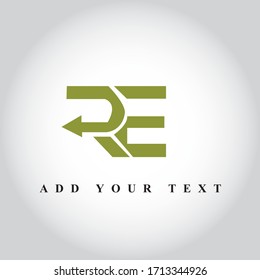 RE logo design & illustration high quality vector art 